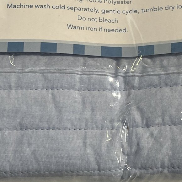 Pine Cone Hill Comfy Cotton Puff Sham Euro French Blue Annie‎ Selke - Picture 4 of 5